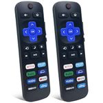 [2-Pack] Replacement Remote Only for Roku TV with TCL Roku/Hisense Roku/RCA Roku/Sharp Roku/Sanyo Roku/Insignia Roku/Philips Roku Smart TVs (NOT Fit for Roku Stick and Roku TV)