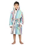 Rangoli Rainbow 100% Cotton Bathrobe for Boys & Girls | Ultra soft, Lightweight & Highly absorbent Kids Hooded Bath Gown (Multi, 7 to 8 Years)