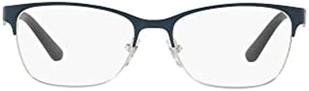 VO3940 Square Metal Eyeglass Frames, Dark Green/Silver/Demo Lens, 52mm