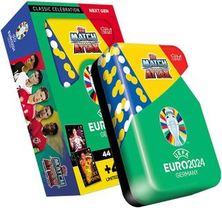 Topps Official Euro 2024 Match Attax - Mega Tin 2 - Next Gen - Includes 44 Euro 2024 Match Attax Cards Plus 4 Exclusive Next Gen Limited Edition Cards