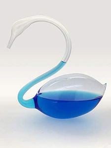 Glassic Gifts Swan Shaped Glass Barometer