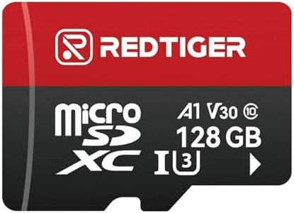 REDTIGER High Speed 128GB Micro SD Card with Adapter, microSDXC UHS-I Class 10, U3, V30 A1, Support for Dash Cam and 4K Video Recording, Compatible Only with F7NP & F7N Touch