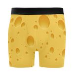 JHKKU Yellow Cheese Boxer Briefs for Mens Soft Comfort 4" Novelty Print Underwear with Fly, XX-Large