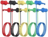 Multimeter Electrical Test Dual Lead Test Hook Clips, 5 Colors Silicone Flexible Test Leads Cables, Banana Plug Test Leads Copper Soft Cable Wires for Electronic, Component, Testing Connecting