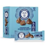 HUNGRY BUDDHA Plant-Based Protein Bars, Low Sugar, High Energy Snack, Dairy-Free & Peanut-Free, Pack of 12, Chocolate Chip