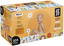 Hello Bello Disposable Diapers, Sunny Side Up & Sleepy Sloths Print, Mega Value Pack, Size 5, 104 Count Multicolor