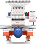 Poolin EOX 15-Needle Commercial Embroidery Machine,20" x 14" Large Embroidery Area,9" Touchscreen with InStitch OS4, Includes Stand and Embroidery Supplies for Small Business