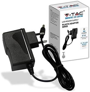 V-TAC Alimentatore 12V 18W 1,5A per Telecamere, Strisce LED, Modem - Trasformatore Plug&Play con Spina Corrente Casa per Schermi e Apparecchiature Elettroniche - Input AC 100-240V 50/60Hz