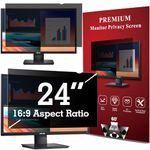 APeiSi 24 Inch Privacy Screen Filter for Computer Widescreen 16:9 Monitor - Privacy Shield,Anti-Glare and Anti-Blue light Protector