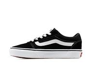 Vans Women's Ward Sneaker, Suede Canvas Black White, 6 UK