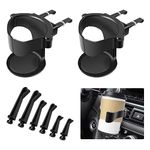 EACHPT Car Cup Holder, 2 Pcs Air Vent Cup Holder for Car, Car Drinks Holder Universal Adjustable Car Vehicle Cup Holder, with Car Ventile clips, Car Cup Holder for Water Coffee Juice Bottle Stand