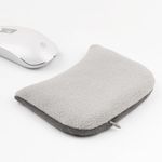 Large Ergonomic Mouse Wrist Rest Bean Bag, Thicker Ergobeads Mouse Pad Wrist Support for Computer, Laptop, PC Gaming, Home Office Work, Easy Typing Wrist Pain Relief (Updated Version Gray)