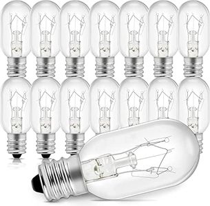 (15 Pack) Salt Lamp Bulb - Fridge Bulb - Small Screw E14 15W Bulb 2700K Warm White Dimmable Incandescent Bulbs Pygmy SES Bulb for Fridges & Freezers | Himalayan Salt Lamp Light Bulbs | Lava Lamp etc.