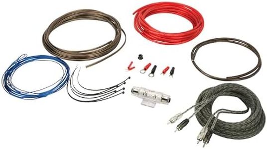 Scosche X2AKA65 8 Gauge CCA High Current Amp/Subwoofer Wiring Kit - Complete Car Amplifier Installation Kit with RCA Audio Cables, Speaker Wire and In-Line Fuse Holder