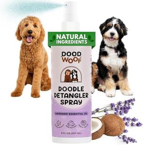 Dood Woof Dog Detangler Spray Dematting for Doodle - Natural Dog Leave in Conditioner Spray for Grooming and Mat Removal, Detangler Spray for Dogs Matted Hair, Puppy Poodle Detangler & Grooming