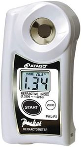 Atago 3850 PAL-RI Digital Hand-Held Pocket Refractive Index Refractometer, Refractive Index 1.3306 to 1.5284nD