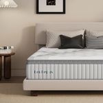 Queen Mattresses, DIGLANT 12 Inch Breathable Fabric Hybrid Mattress, Queen Size Gel Memory Foam Mattresses with Pocketed Innerspring for Pressure Relief, Queen Medium Feel Mattress Bed in Box