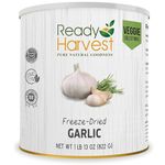 Ready Harvest - Freeze Dried Whole Foods for Emergency Food Storage, Camping Supplies, and Survival Kits | Sealed Fresh in #10 Can | 30 Year Shelf Life | 1 Can | Garlic