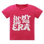 Miyanuby Baby Girl Summer Clothes Big Sister Shirt Little Sister Romper Short Sleeve Shirt Tee Top Sibling Gift Matching T-shirt