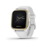 Garmin Venu Sq, GPS Smartwatch with Bright Touchscreen Display, Up to 6 Days of Battery Life, Light Gold and White, Light Gold with White Band (010-02427-01)