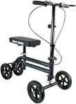 KneeRover Economy Knee Scooter Steerable Knee Walker Crutch Alternative for Foot, Lower Leg and Ankle Injuries with Dual Braking System in Matte Black