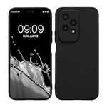 kwmobile Case Compatible with HONOR 200 Lite Case - Protective Slim TPU Phone Cover - Soft Matte Finish - Black Matte