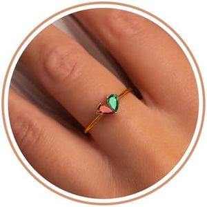 Mothers Day Gifts for Mom, Gold Rings with Birthstone Graduation Gifts for Her 2025 Birthstone Rings for Teen Stocking Stuffers May Birthday Gift Her Sister Daughter Anniversary Christmas Jewelry