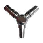 PUFF SMART Hookah Stainless Steel Pipe Connector (Pack of 1) 3 inch