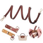 GADITIEK Strap for Longchamp Mini Bag, Leather Reinforced Hook Style Strap for Long Champ Handbags, No Punching Crossbody Shoulder Strap