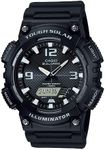 CASIO AQS810W-1A Unisex Black Analog/Digital Watch with Black Band