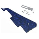 KAISH Blue Pearl LP Guitar Pickguard with Chrome Bracket for Epiphone Les Paul