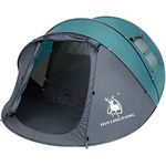 HUI LINGYANG 6 Person Easy Pop Up Tent-Automatic Setup,Waterproof, Double Layer - Instant Family Tents for Camping,Hiking & Traveling,Green