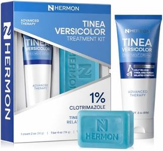 Hermon Tinea Versicolor Treatment Cream & Soap: Clinically Proven Cream for Athlete's Foot,Tinea Versicolor, Jock Itch, Ringworm - Soothes, Cleanses, and Restores Skin Health
