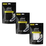 Xpand No Tie Shoelaces System with Elastic Laces - One Size Fits All Adult and Kids Shoes (Pack of 3) (Black - Black - White)