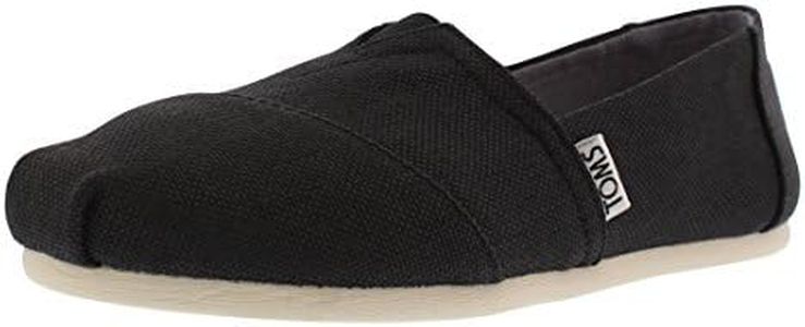Toms - Women Slip-On Shoes, 6.5 B(M) US, Black Polycanvas