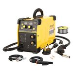 hynade MIG Welder MTS155 FX,Gasless Flux Mig Welding Machine, Dual Voltage 110/220V Lift Tig Stick Multiprocess 3-in-1 Mig Welders