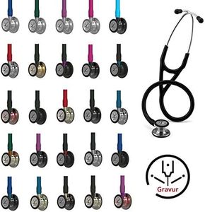 3M Littmann Cardiology IV Stethoskop mit Gravur - Profi Kardiologie Stethoskop für Arzt & Medizinstudierende, Diagnostik Stethoskop für Klinik & Praxis, personalisiert (Hochglanz-Rainbow-Himbeerrot)