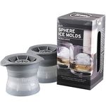 Lifestyle-You Sphere Ice Molds Mould - Makes 2 Large Slow Melting Ice Spheres. (Novelty Ice Tray). Also Makes a Very Nice Gift to Friends, Colleagues, Boss etc.