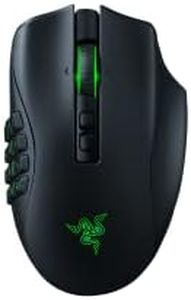 Razer Naga Pro - Modular Wireless Gaming Mouse with Interchangeable Side Panels (19 + 1 Programmable Buttons, Optical Mouse Switch, 20K DPI Focus+ Optical Sensor, 3 Swappable Side Plates) Black