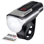 SIGMA SPORT Aura 80, LED Bike Light, 80 Lux, StVZO-Approved, Battery-Powered Front Light, Black