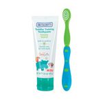Nuby All Natural Toddler Toothpaste with Citroganix with Toothbrush, Blue/Green