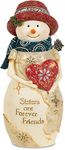 Pavilion Gift Company Sister-Christmas Snowman Figurine, Beige, Multicolor