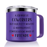 WINBBY Coworker Mug, Boss Day Gifts - Gag Going Away Gift for Coworker, Leaving, Retirement Gifts for Women, Best Friend - Funny Farewell, Goodbye Gifts for Woman - 14 OZ Insulated Coffee Mug