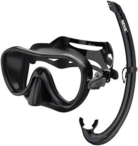 SEAC Set BIS Salina Top, Set avec Masque Salin et Tuba Top pour la plongée en apnée en Silicone pour Adultes et Enfants