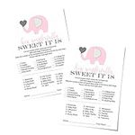 Pink Elephant Baby Shower Game Cand