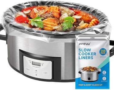 JVVFUU Slow Cooker Liners 3-8 Quart, Cooking Bags Large Size 13"x 21", Slow Cooker Bags Disposable Oval Large For Crock Pot (20)