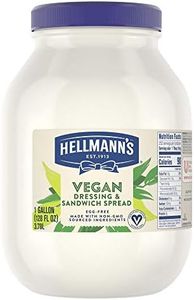 Hellmann's Vegan Mayonnaise Jar Made with Non GMO Sourced Ingredients, No Artificial Flavors or Colors, No Cholesterol, Gluten Free, 1 gallon, Pack of 4