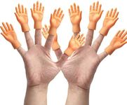 Yolococa 10 Pieces Finger Puppet Mini Finger Hands Tiny Hands with Left Hands and Right Hands for Game Party (Five Hand)