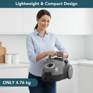 Akitas C5 Bagged Vacuum Cleaner – 850W, HEPA, 9m Reach, Pet & Allergy, Wessel-Werk Head