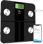 Uten USB Rechargeable Body Fat Scales, Digital Weight Bathroom Scales, Bluetooth Body Fat Scales with Body Composition Analyzer, Smart app for Body Weight, Body Fat, BMI, 28st/180kg/400lb